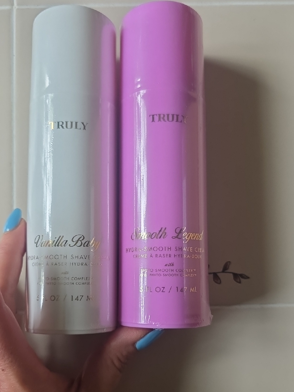 TRULY Shave Cream Duo - White & Pink Cylinders